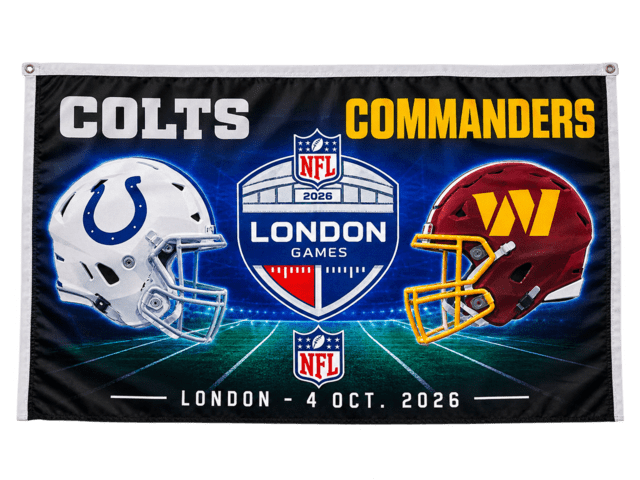NFL International Games 2026 3x5 Flag - Colts v Commanders - Tottenham London