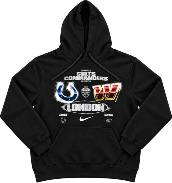 NFL International Games 2026 Nike Match Up Hoodie - Colts vs. Commanders - London 