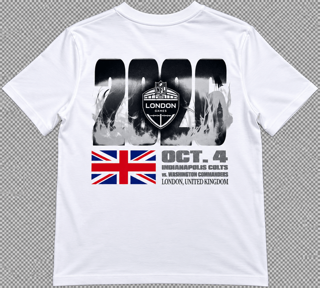 NFL International Games 2026 Nike Match Up T-Shirt - Colts vs. Commanders - London Thumbnail