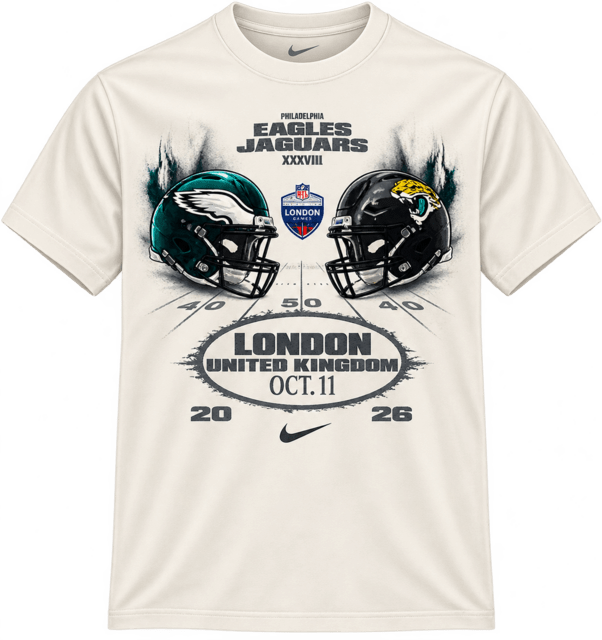 NFL International Games 2026 Nike Match Up T-Shirt - Eagles vs Jaguars